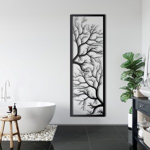 Sussexhome Tree Branch Metal Wall Decor for Home and Outside - Wall-Mounted Geometric Wall Art Decor - Drop Shadow 3D Effect Wall Decoration - 1 of 3