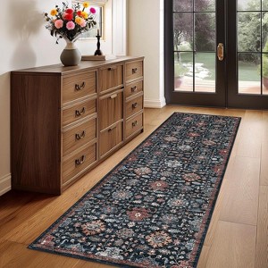 Soft Vintage Area Rug Washable Rugs for Living Room Indoor Large Traditional Farmhouse Carpet Non Slip Low Pile Bedroom Rug for Dining Room - 1 of 4
