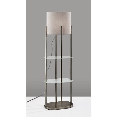 glass shelf silver floor lamp threshold