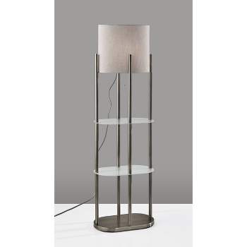 Norman Shelf Floor Lamp Silver - Adesso