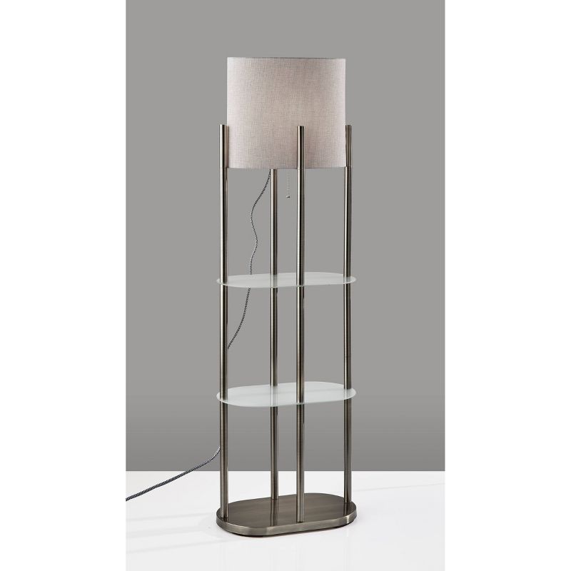 Norman Shelf Floor Lamp Silver - Adesso, 1 of 4