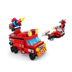 VATOS 642 Pcs STEM 9-in-1 Fire Truck Robot Building Block Model Kit Toy for Kids Ages 6-12 Years Old - 1 of 3