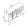 TIRAMISUBEST 59.84" Wide 4-Door Storage Cabinet with Wheels - Champagne Finish Mobile File Organizer for Home & Office - 3 of 4