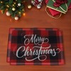 Unique Bargains Christmas Place Mats Flax Black Red White 11.8"x17.7" 2Pcs - 2 of 4