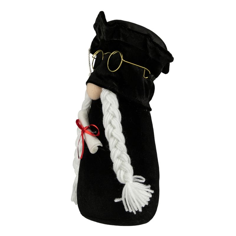 Northlight 10.5" Graduation Day Girl Gnome in Black Cap and Gown, 4 of 6