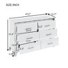CAVINAS 6 Drawers Dresser for Bedroom,Mirrored Dresser with Metal Handle for Kids Room,Living Room,Entry and Hallway,Black/White - 3 of 4