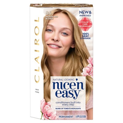 Clairol Nice N Easy Permanent Hair Color 8a Medium Ash Blonde