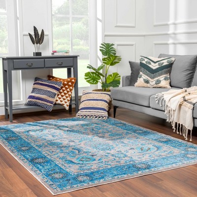 Hauteloom Mardina Turquoise Area Rug