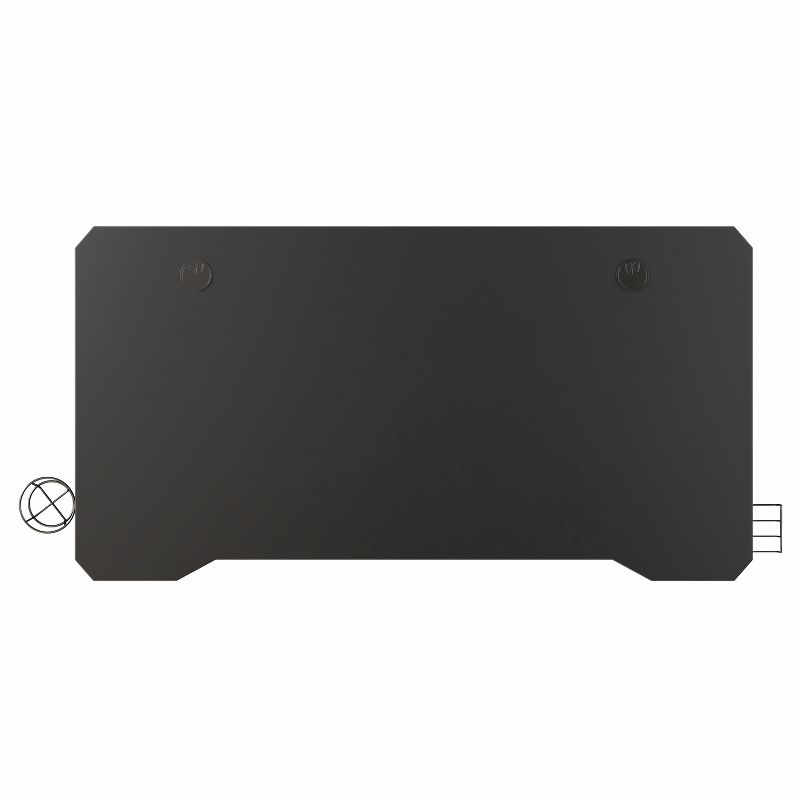BlackArc Gaming Desk - Laminate Top - "S" Shaped Steel Frame - Detachable Cupholder/Headphone Hook-2 Cable Management Holes, 6 of 11