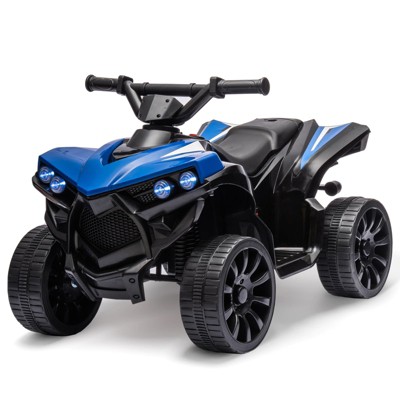 Kids 6V Electric ATV 4 Wheeler – Ride-On Quad with LED Lights, Music Player, Foot Pedal & Durable Wheels