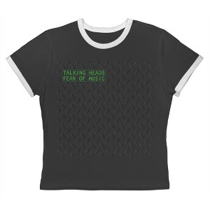 Talking Heads Women's Fear Of Music Short Sleeve Graphic Cotton Retro Vintage Ranger Baby Tee - 1 of 3