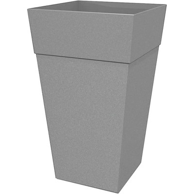 Bloem Finley Tall Indoor Outdoor Plastic Square Planter, 25in