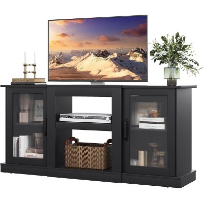 TV Stand for 65 inch TV, TV Console Cabinet with Storage, Open Shelves Entertainment Center for Living Room
