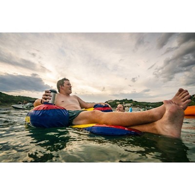 Airhead Bimini Lounger II Inflatable Pool Float with Cup Holder