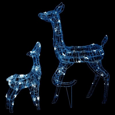 vidaXL Reindeer Family Acrylic Reindeer - Cold White
