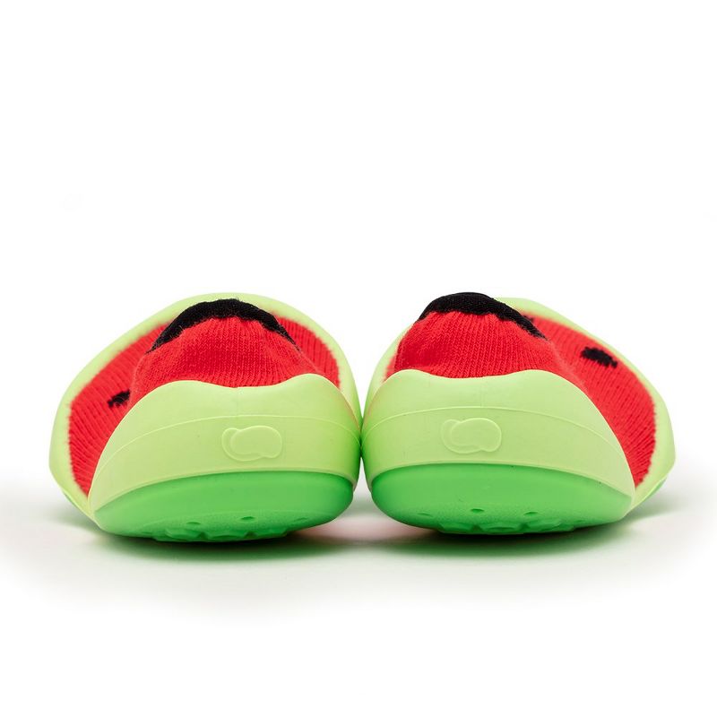 Komuello Baby Girl First Walk Sock Shoes Flat Style - Flat Watermelon, 4 of 9