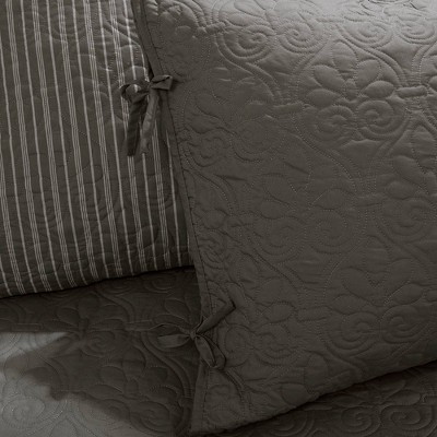Quebec Dark Grey 6-Piece Reversible Daybed Cover Set