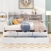 Full Size Wooden Captain Bed with Built-in Bookshelves,Three Storage Drawers and Trundle - 4 of 4