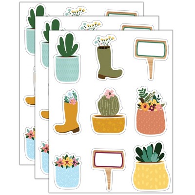 Carson Dellosa Education Grow Together Boots, Pots, and Garden Signs Cut-Outs, 36 Per Pack, 3 Packs