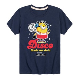 Boys' - Despicable Me - Minion Disco Made Me Do It Short Sleeve Graphic T-Shirt - 1 of 4