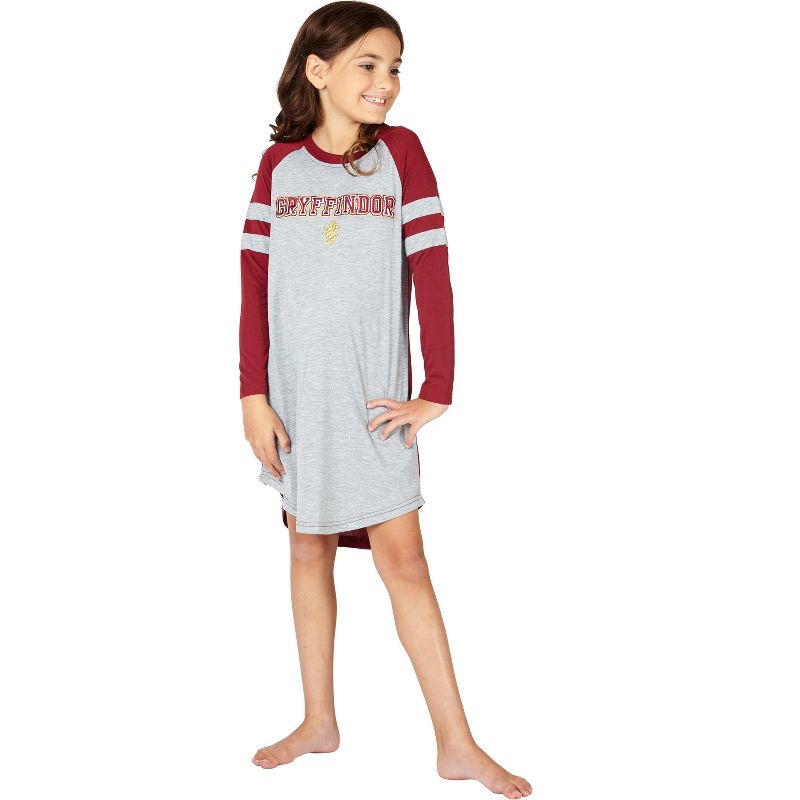 Harry Potter Hermione Varsity Gryffindor Quidditch Fantastic Pajama Holiday Nightgown, 1 of 4