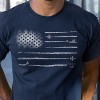 OUTSIDE THE WIRE Leatherneck for Life Marine Aviation Smoke Flag T-Shirt - 2 of 2