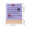 Unique Bargains Desktop Decoration Stand Wood Perpetual Calendar Purple 5.3"x1.8"x7.1" - 2 of 4