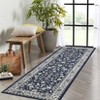Coolmee Washable Runner Rug Kitchen Rugs and Mats Non Skid Washable Waterproof Carpet Runner for Living Room Bedroom Bathroom Navy Blue - 3 of 4