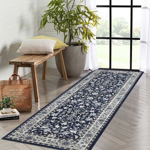 Area Rugs Floral Rug Non Slip Large Living Room Rug Washable Vintage Bohemian Soft Carpet for Bedroom Home Office - 1 of 4