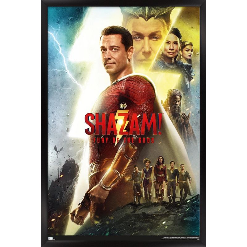 Trends International DC Comics Movie Shazam! Fury of the Gods - One Sheet Framed Wall Poster Prints, 1 of 7