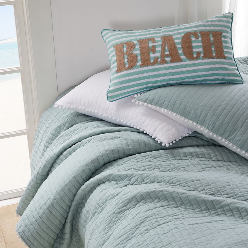 Ocean Springs - Beach Stripe Decorative Pillow - Levtex Home, 3 of 4