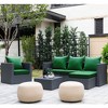 ARTPLAN Indoor/Outdoor All Weather Chair Cushions Set Deep Seat Back Pillows Outdoor Cushions for Patio Furniture - 2 of 4