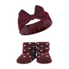 Hudson Baby Infant Girls Headband and Socks Giftset, Burgundy Orange, One Size - 4 of 4