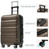 ChicFurnit Luggage 28" Hardside Large Checked Luggage, Hardshell Suitcase ABS Suitcase with Double Spinner Wheels, TSA Lock, Brown, 19.7"*11.8"*30.3" - 4 of 4