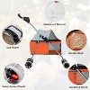 FDW 4 Wheels Pet Stroller Cat Dog Stroller Portable Folding Travel Carrier Strolling Cart Waterproof With Storage Basket Mesh Windows - 4 of 4
