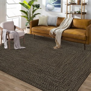 Modern Washable Area Rug, Soft Non-Slip Carpet for Living Room & Bedroom, Large Farmhouse Throw Rug, Non-Shedding, Stain Resistant (Multi) - 1 of 4