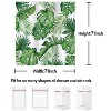 LunaLulinlk Tropical Leaves Shower Curtain Green Palm Monstera Leaf Decorative Bath Curtain 72 x 72 Inch - 2 of 4