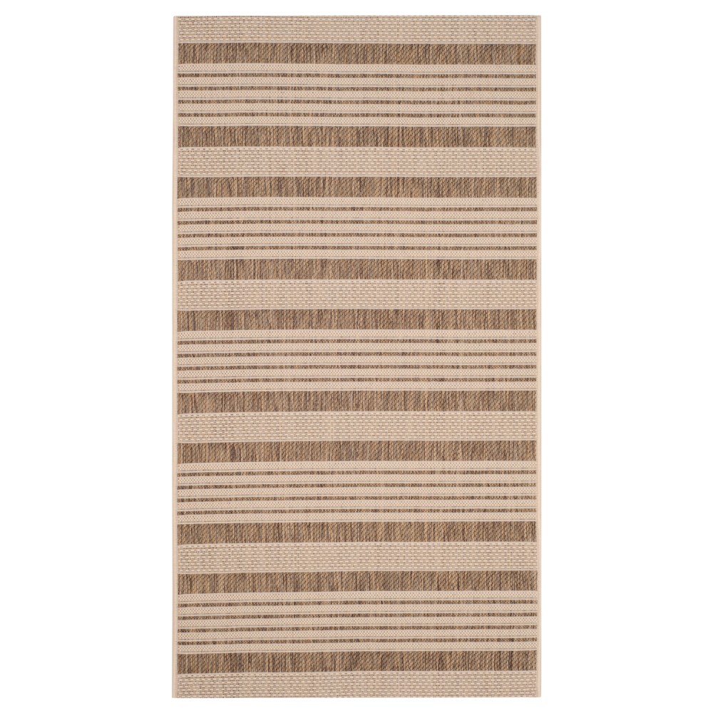 2' x 3'7in Santorini Outdoor Rug Brown/Bone - Safavieh