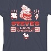 Minecraft Movie Steve's Lava Chicken Restaurant Youth Navy Crew Neck Short Sleeve T-shirt - 2 of 2