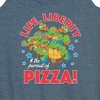 Women's - Teenage Mutant Ninja Turtles - Life Liberty Pursuit Of Pizza Graphic Racerback Tank - 2 of 4