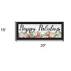 HomeRoots Happy Holiday Black Framed Print Wall Art - 3 of 3