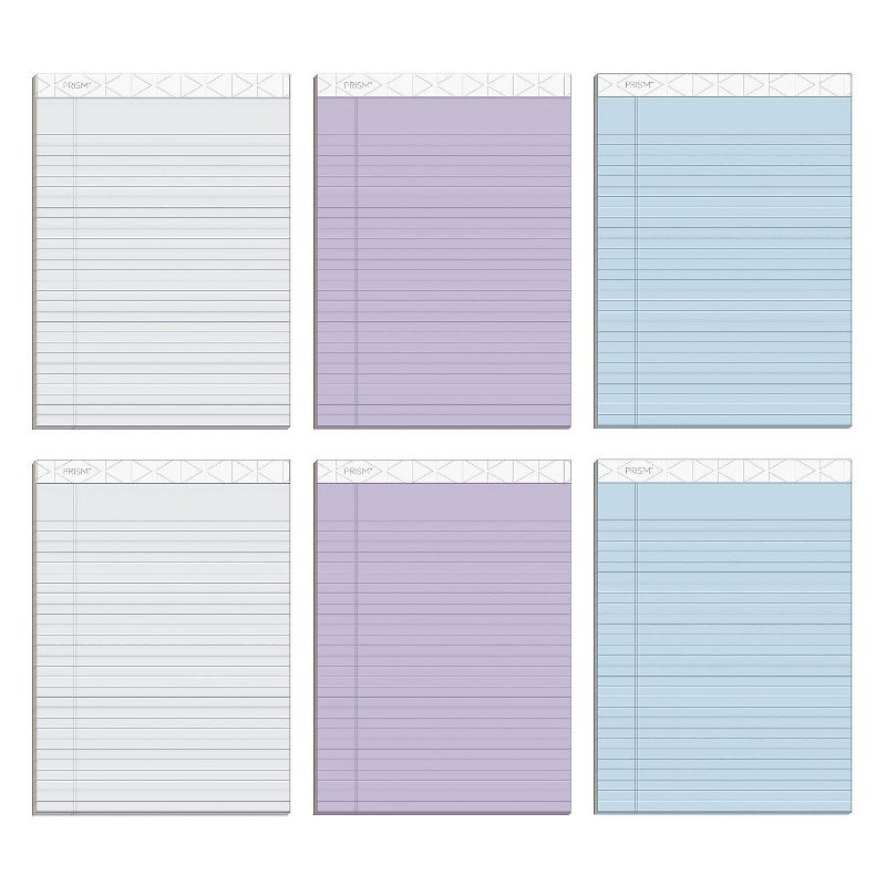 TOPS Prism Plus Colored Legal Pads 8 1/2 x 11 3/4 Pastels 50 Sheets 6 Pads/Pack 63116, 1 of 8