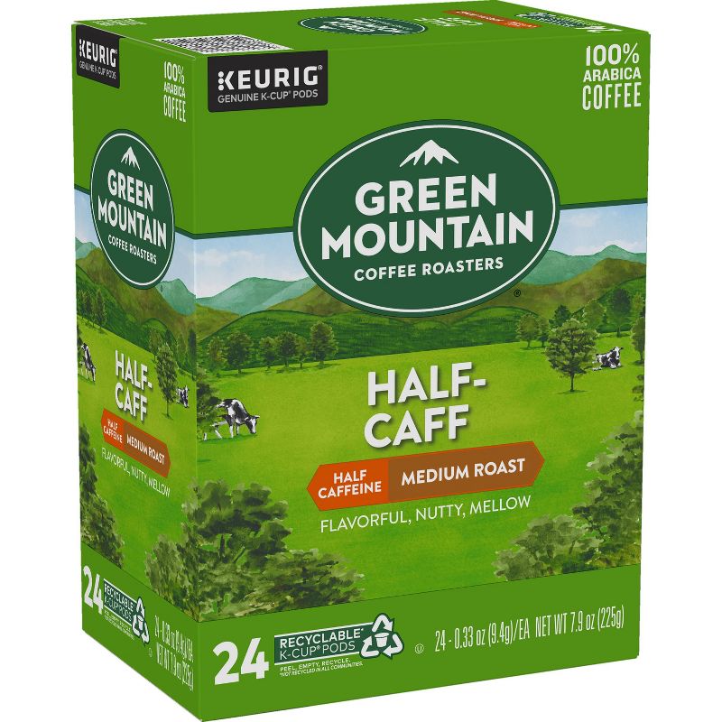Green Mountain Coffee Half-Caff Keurig K-Cup Coffee Pods - Medium Roast - 24ct, 4 of 12