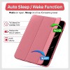 Vena For Apple iPad A16 Case Clear, iPad 10th Generation Case Trifold Stand, iPad 11th Generation Case, Slim Stand Protective Cover, Pink - 3 of 4