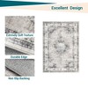 Area Rug Washable Medallion Rug Non Slip Non Shedding Traditional Floor Carpet Foldable Low Pile Thin Soft Distressed Accent Rug for Living Room - 4 of 4