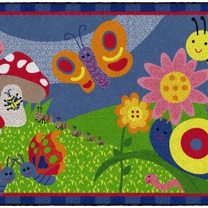 Flagship Carpets Cutie Bugs Kids and Baby Non Slip Area Rug, 3' x 5' - 1 of 4