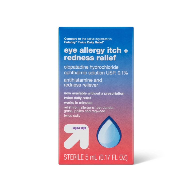 Twice Daily Eye Allergy Itch Relief 0.1% Drops - 5mL - up &#38; up&#8482;, 1 of 2