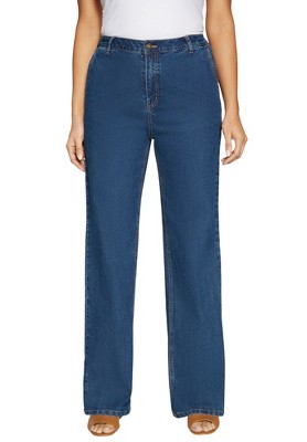 Jessica London Women's Plus Size True Fit Stretch Denim Wide Leg Jean