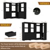 Aheaplus Set of 3 Freestanding Corner Closet System, 81'' Space-saving Closet Organizer with Drawers and Hanging Rods - 3 of 4