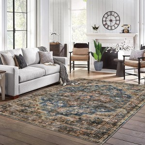 8x10 Area Rugs for Living Room Bedroom Non-Slip Washable Vintage Large Area Rug - 1 of 4